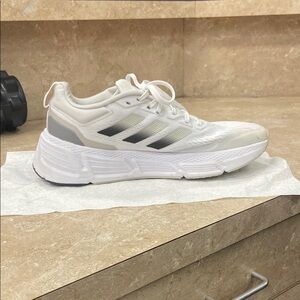 Adidas White and Black Sneakers with Sleek Design